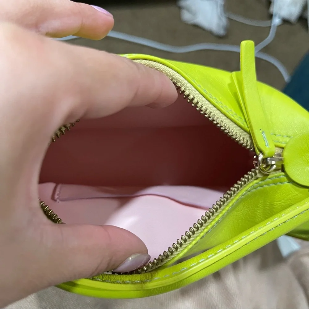 LEONIE HANNE X LIU JO | NEW! Leather Hobo Bag In Lime Yellow